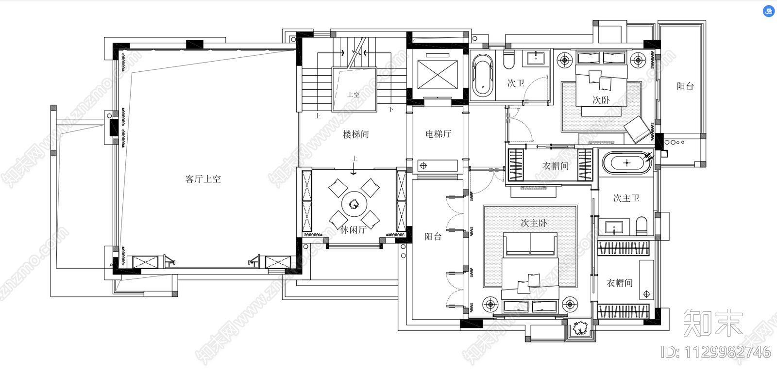 别墅cad施工图下载【ID:1129982746】