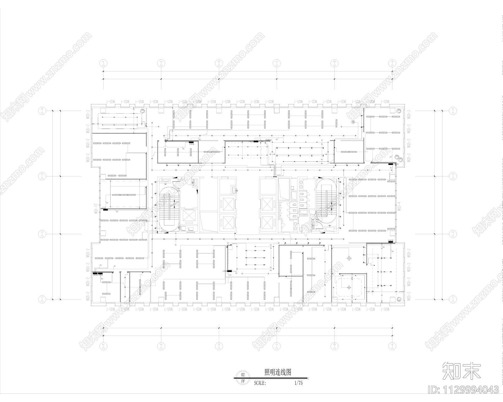 办公室整套cad施工图下载【ID:1129994043】