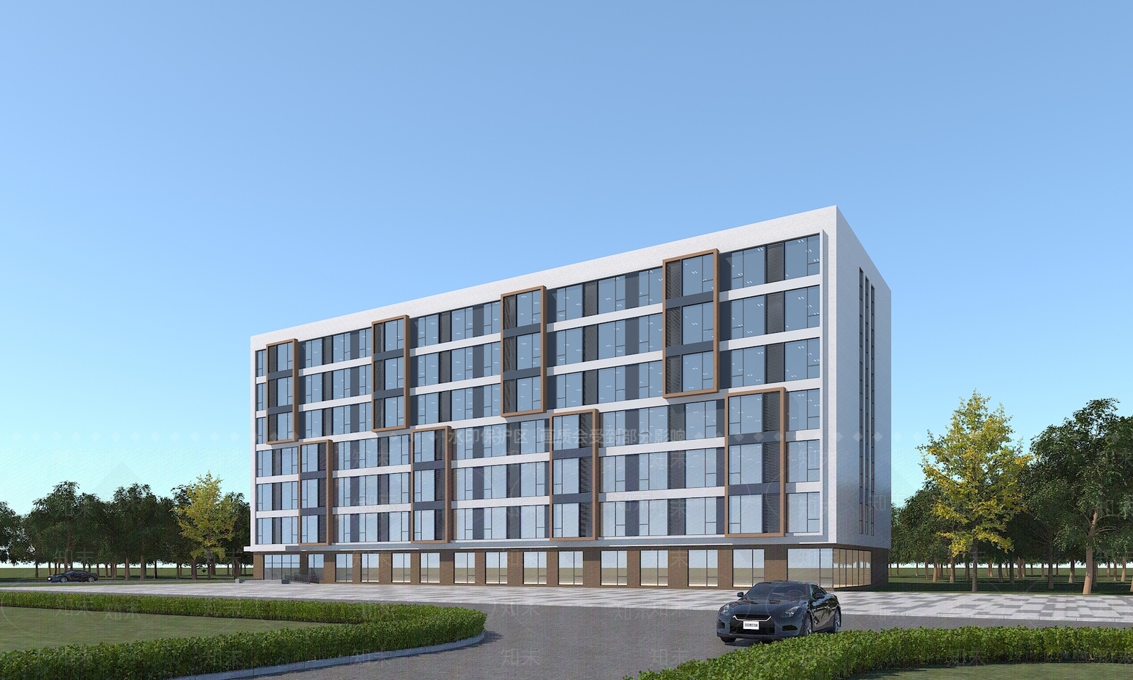 现代宿舍楼3D模型下载【ID:1129998431】