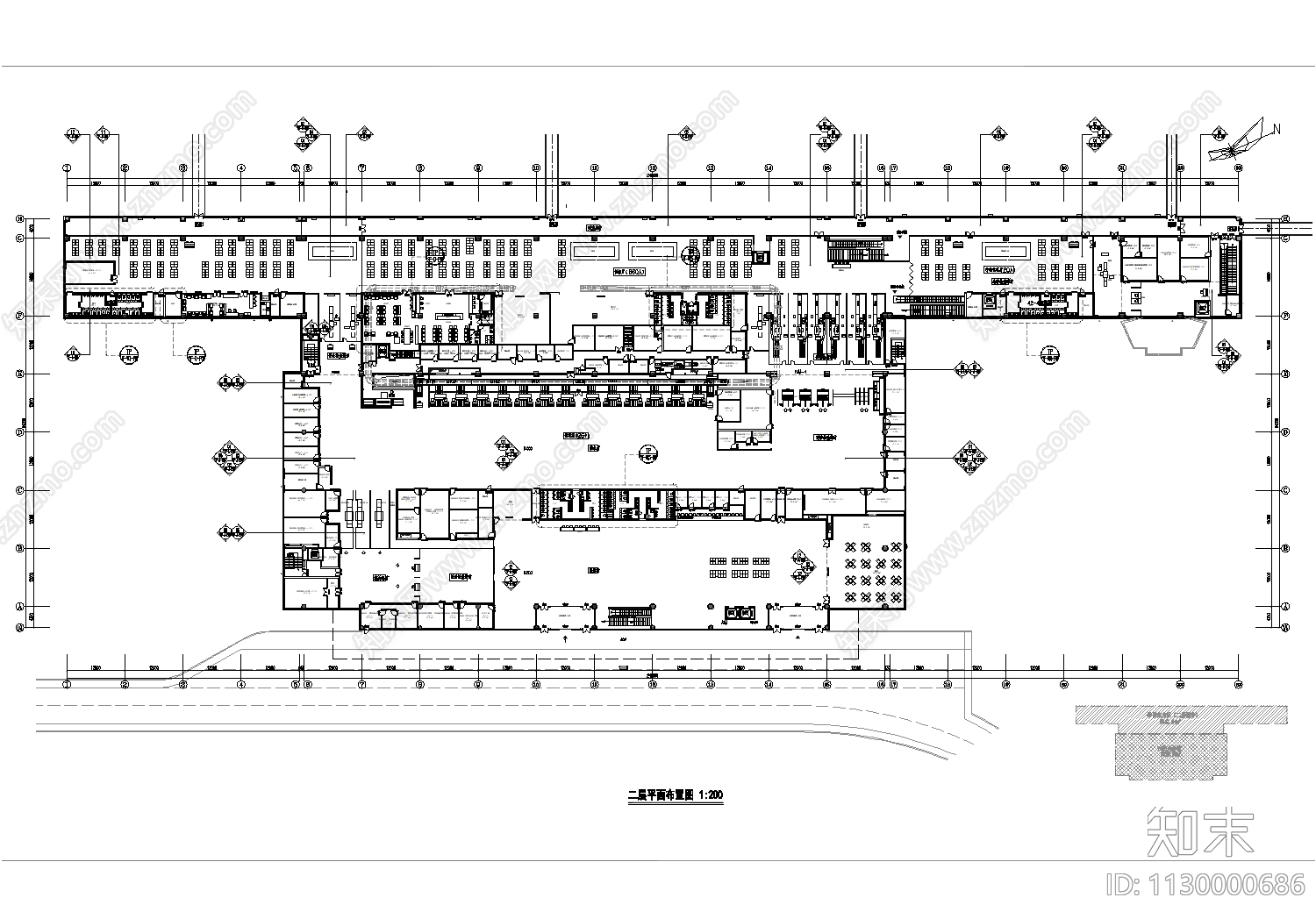 大型国际机场cad施工图下载【ID:1130000686】