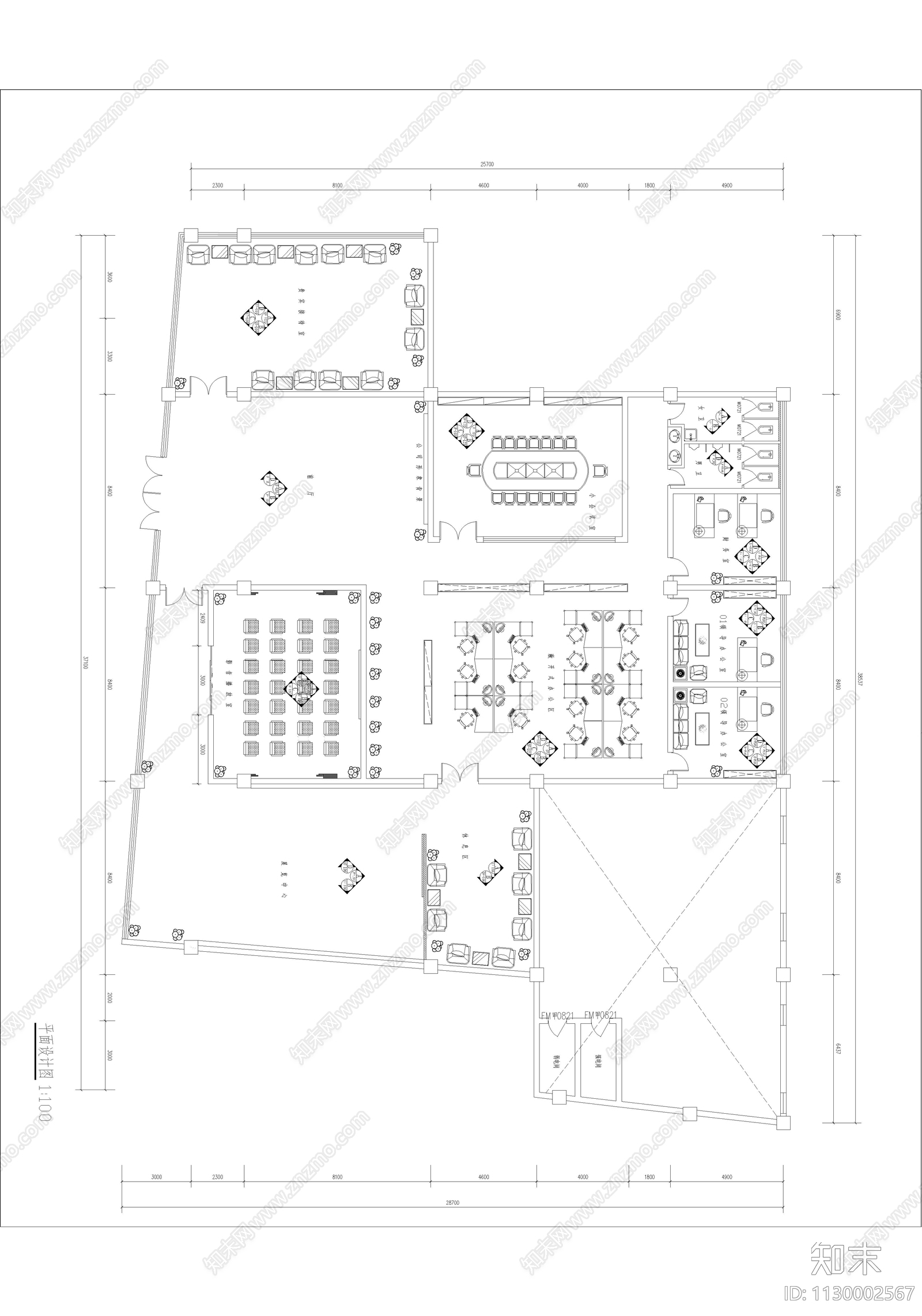 嘉兴市杭州湾新经济园中心cad施工图下载【ID:1130002567】