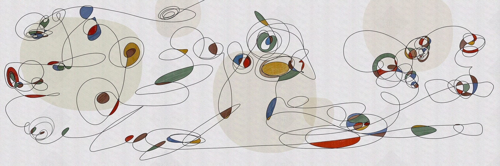 卡通抽象图案艺术肌理墙布贴图下载【ID:1130006864】