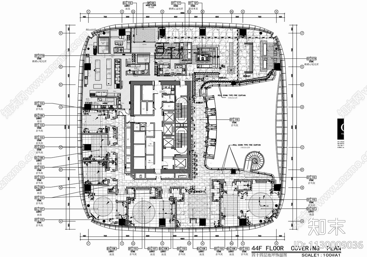 1900㎡餐厅cad施工图下载【ID:1130009036】