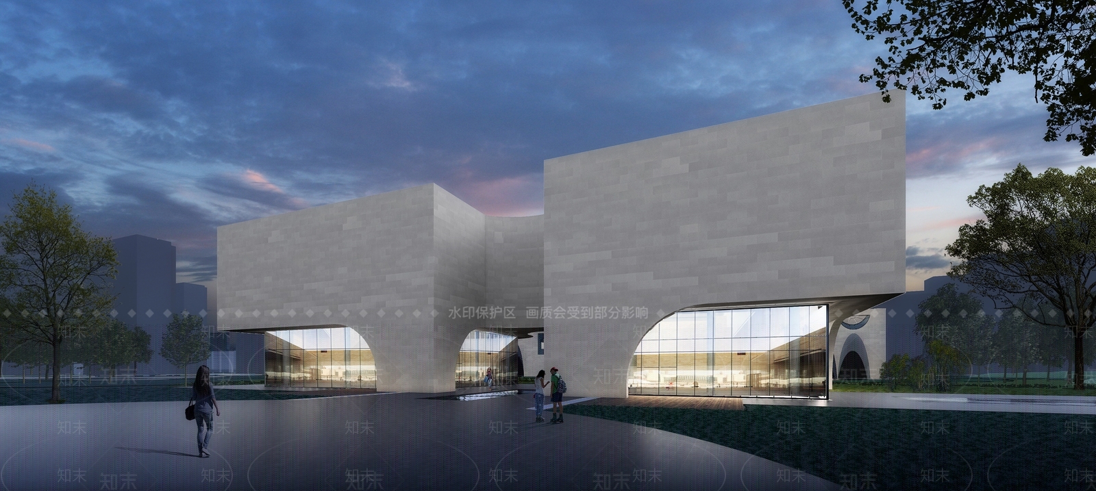 现代社区活动中心SU模型下载【ID:1130013446】