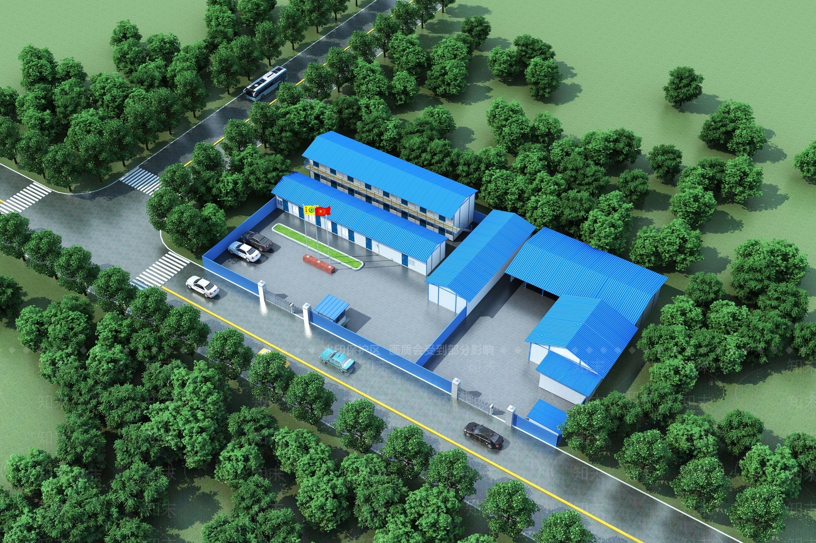 现代工业厂房3D模型下载【ID:1130013448】