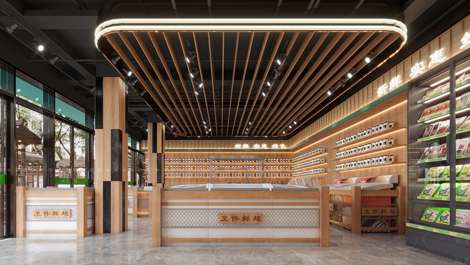 现代水果店3D模型下载【ID:1130023325】