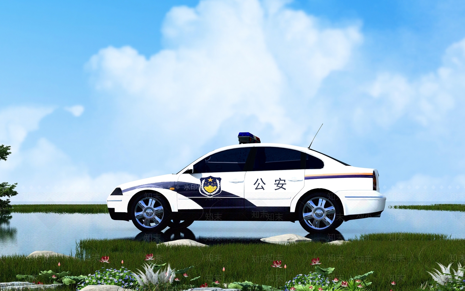 警车3D模型下载【ID:1130026138】