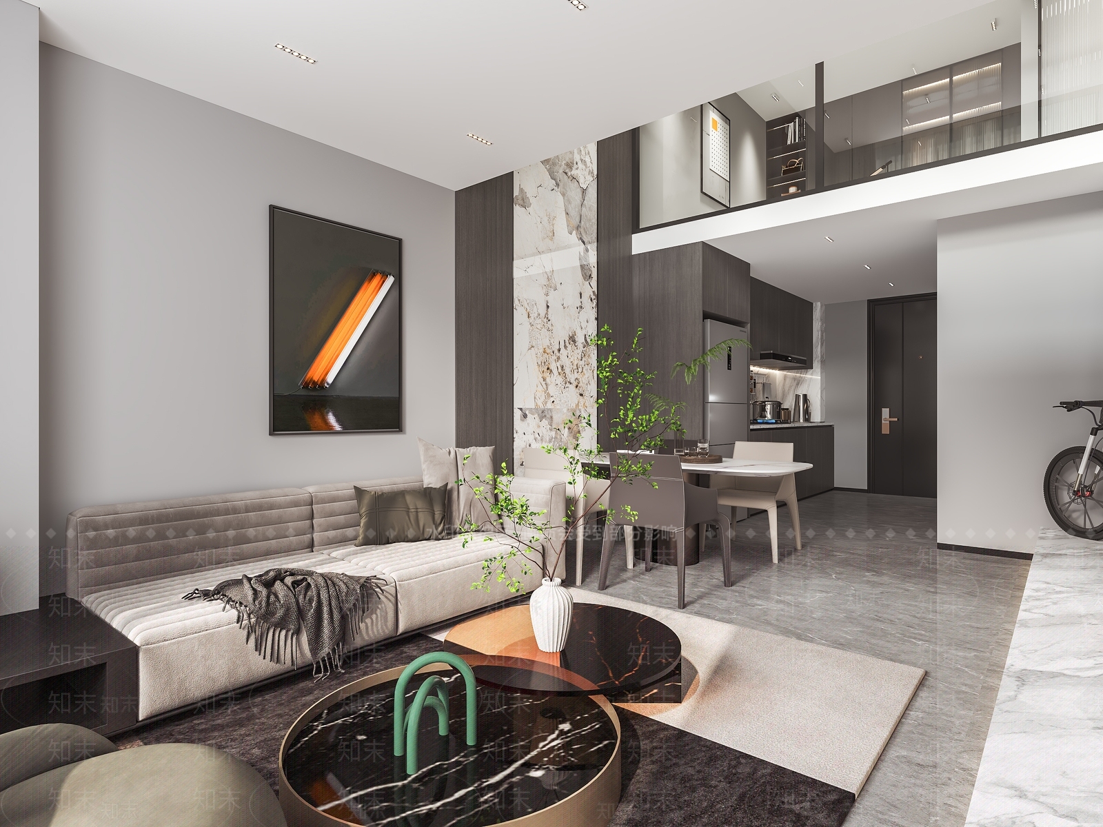 现代单身公寓3D模型下载【ID:1130029176】