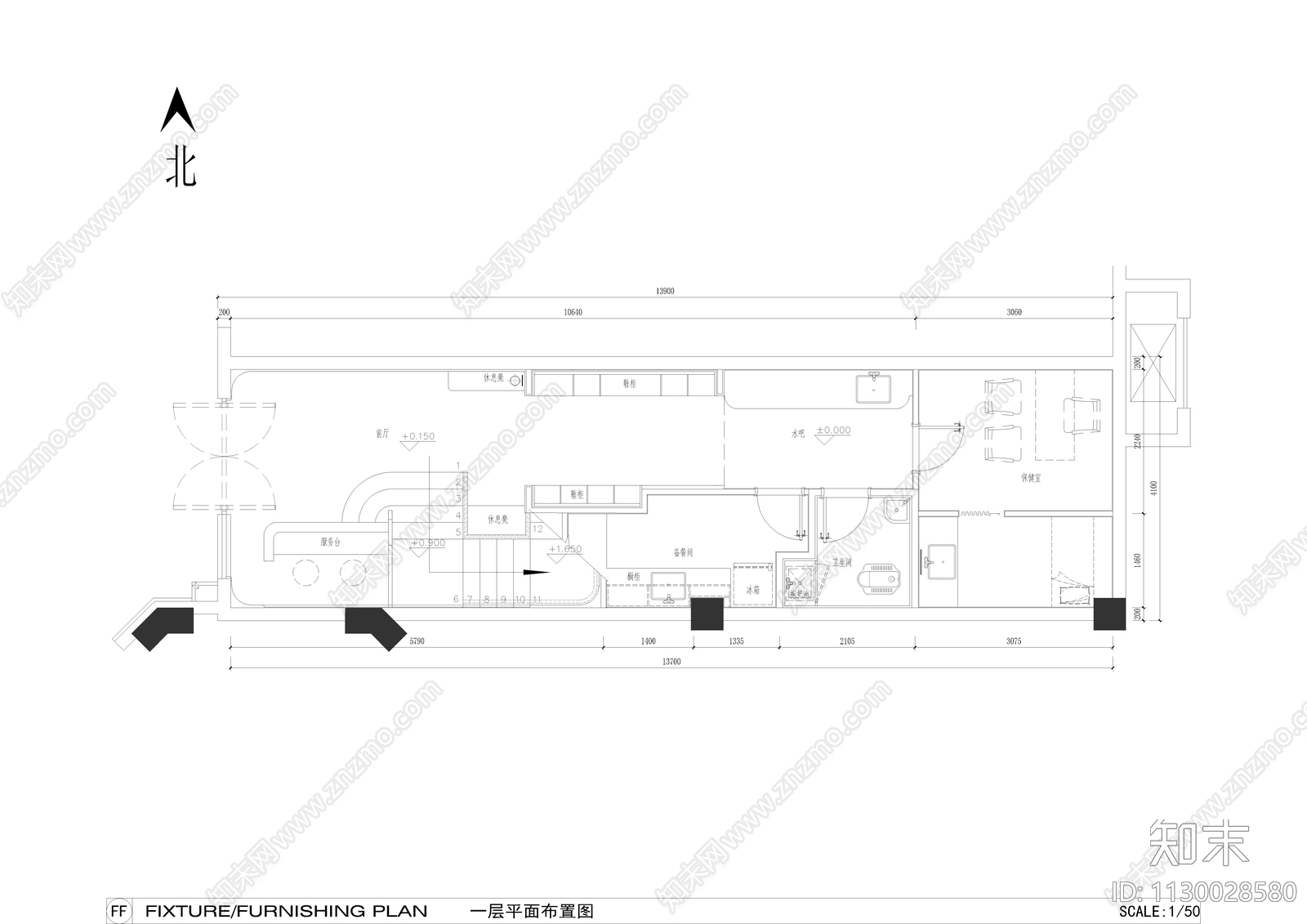 早教中心cad施工图下载【ID:1130028580】