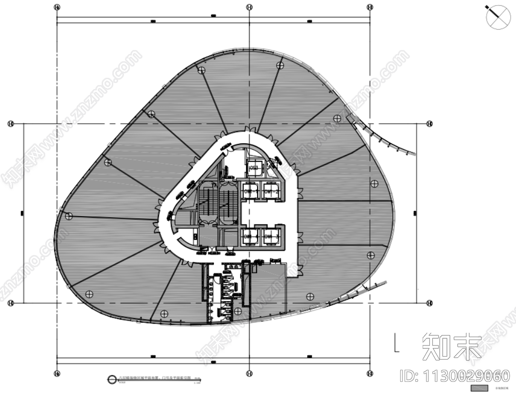 澄江建设集团办公楼室内装修cad施工图下载【ID:1130029060】