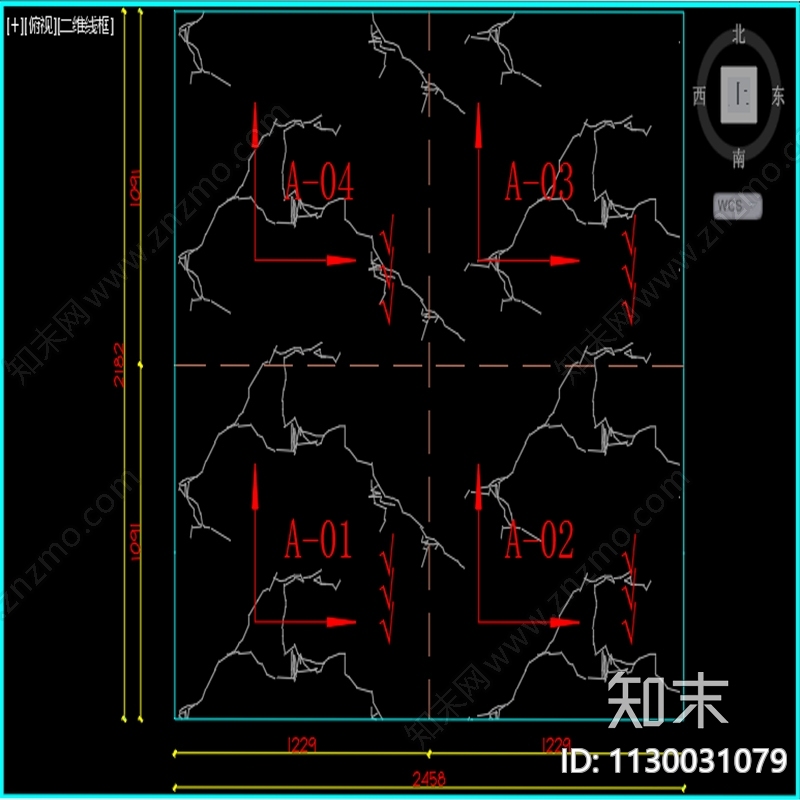 欧式古典别墅电视背景墙施工图下载【ID:1130031079】