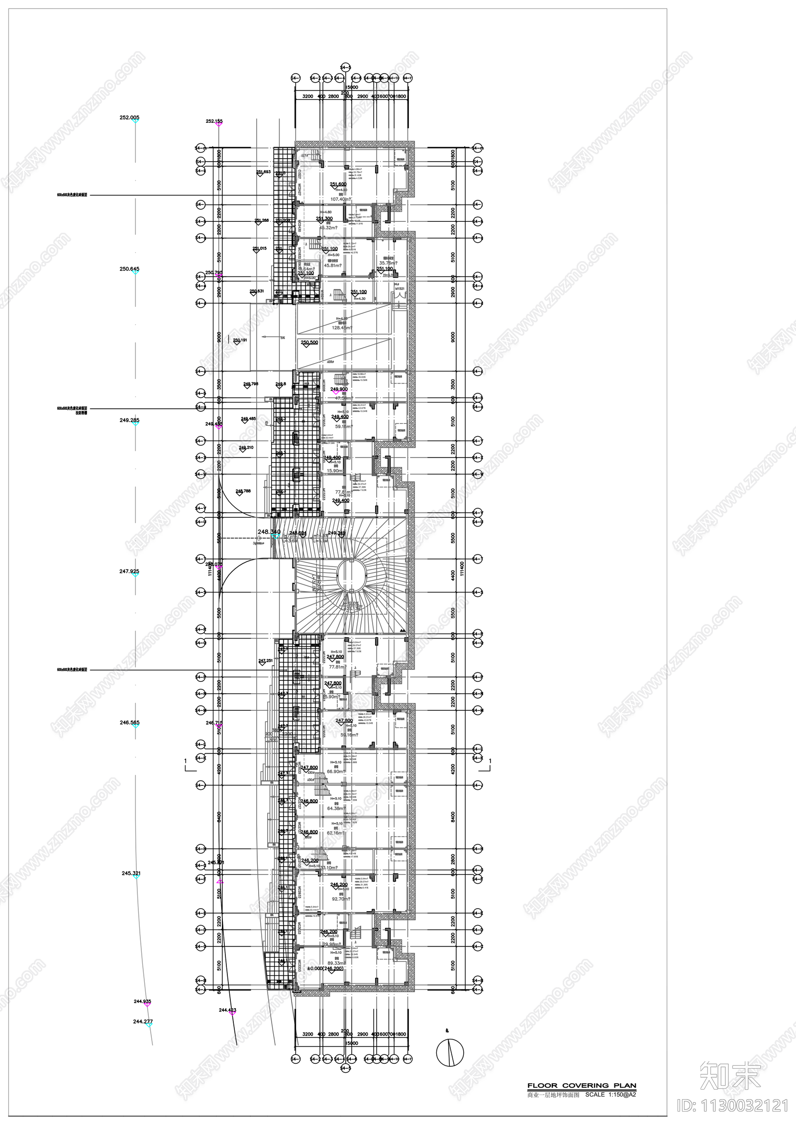 现代简约商业建筑cad施工图下载【ID:1130032121】