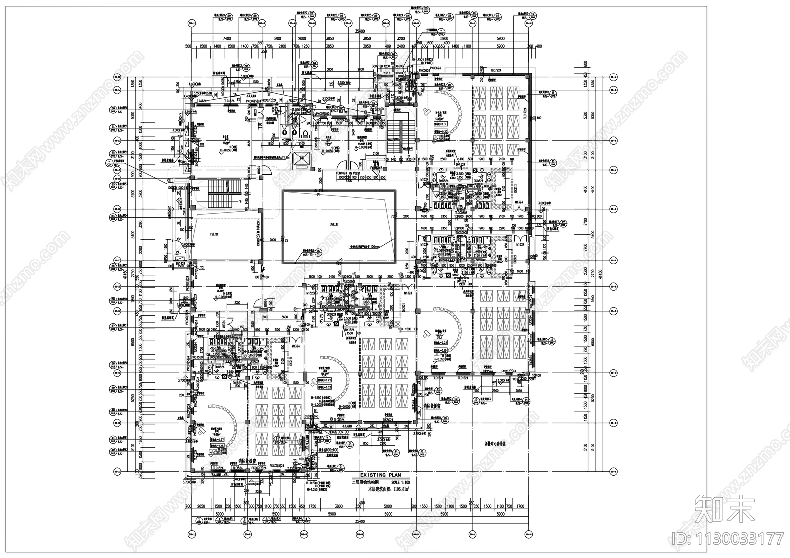 李子湖幼儿园建筑cad施工图下载【ID:1130033177】