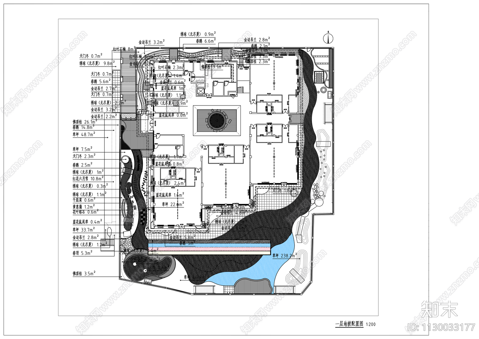 李子湖幼儿园建筑cad施工图下载【ID:1130033177】