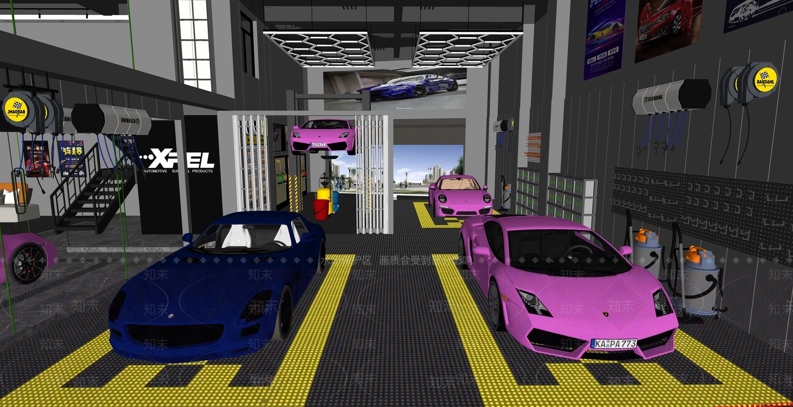 现代汽车4S店SU模型下载【ID:1130035464】
