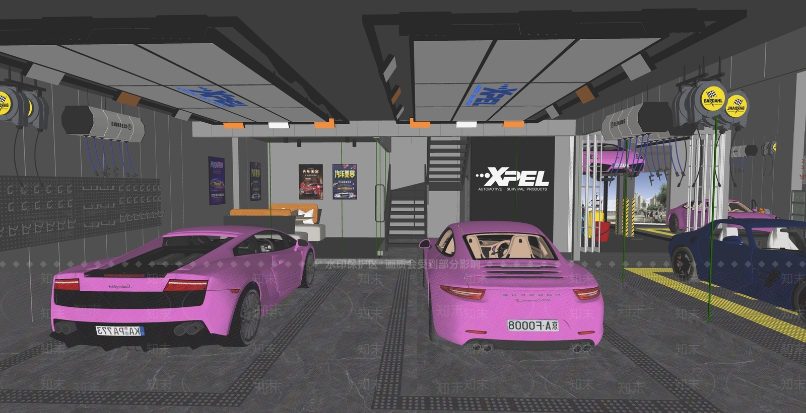 现代汽车4S店SU模型下载【ID:1130035464】