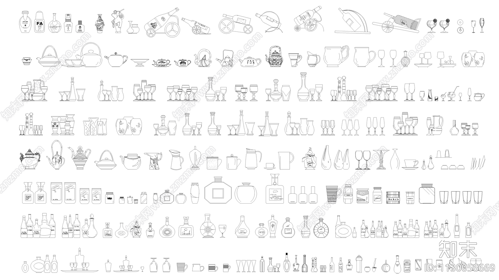 酒瓶施工图下载【ID:1130056669】