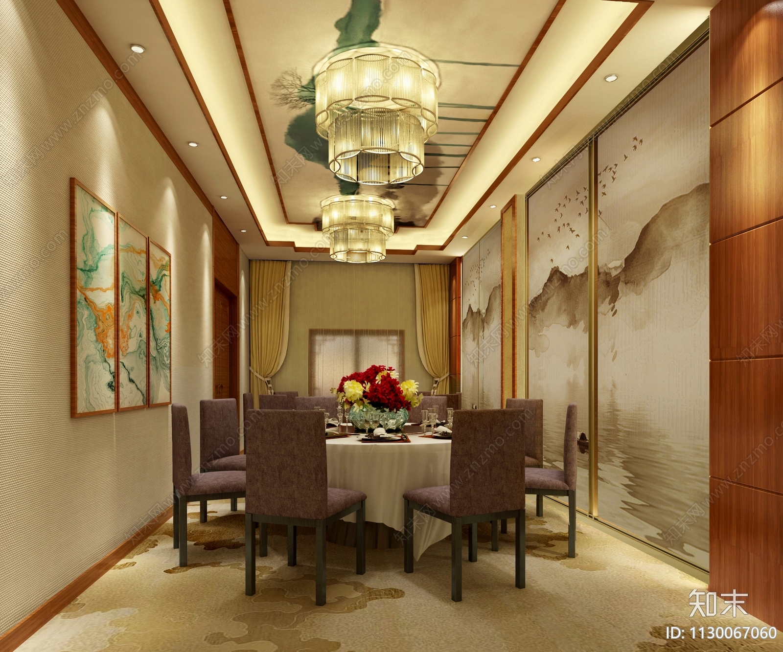 永乐饭庄餐厅物料清单效果图cad施工图下载【ID:1130067060】