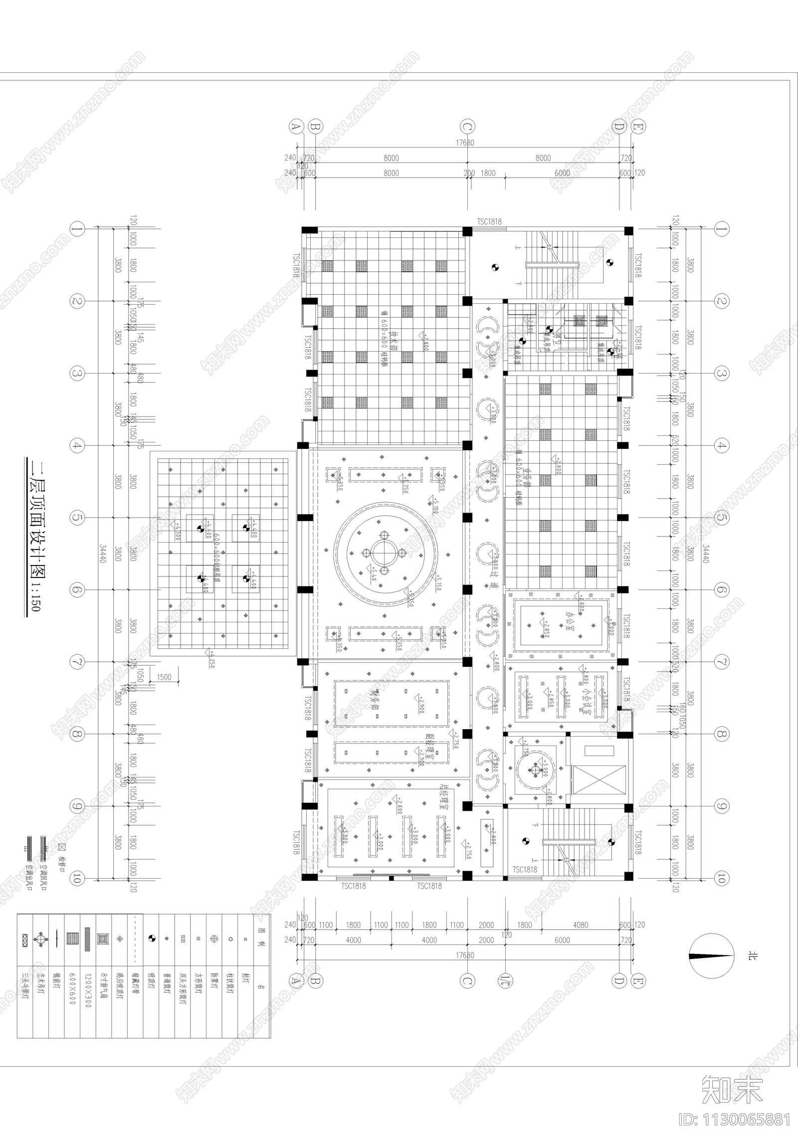 浙江埃能德电气有限公司办公室室内cad施工图下载【ID:1130065881】