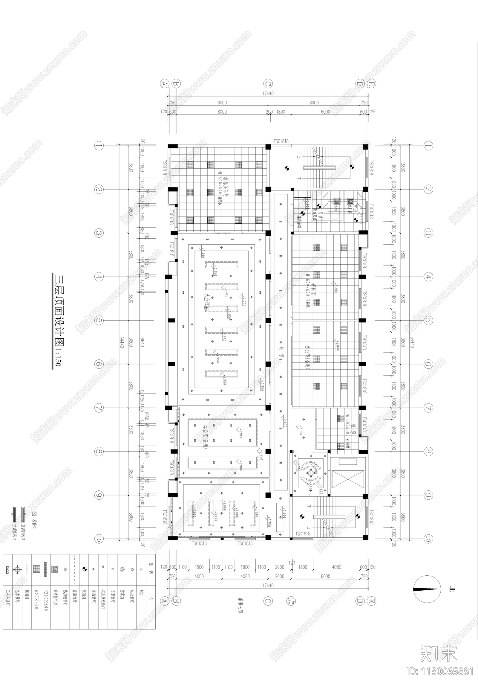 浙江埃能德电气有限公司办公室室内cad施工图下载【ID:1130065881】