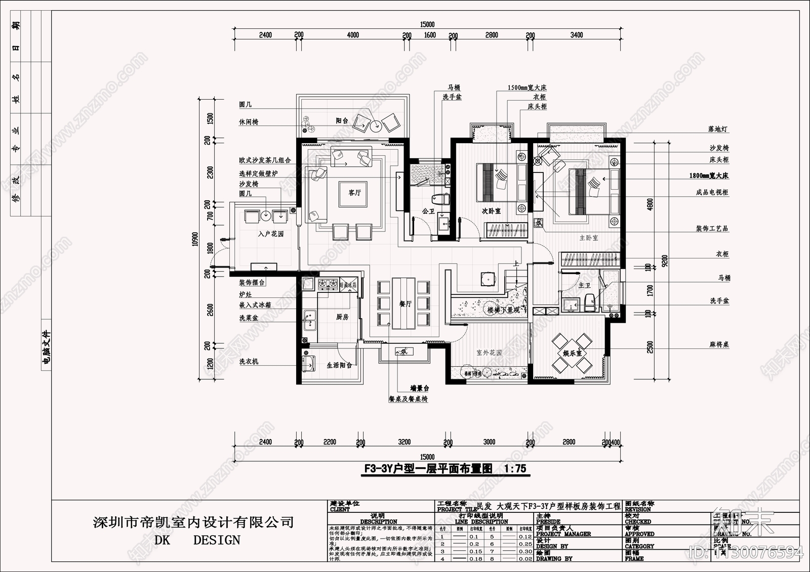 欧式风格别墅效果图cad施工图下载【ID:1130076594】