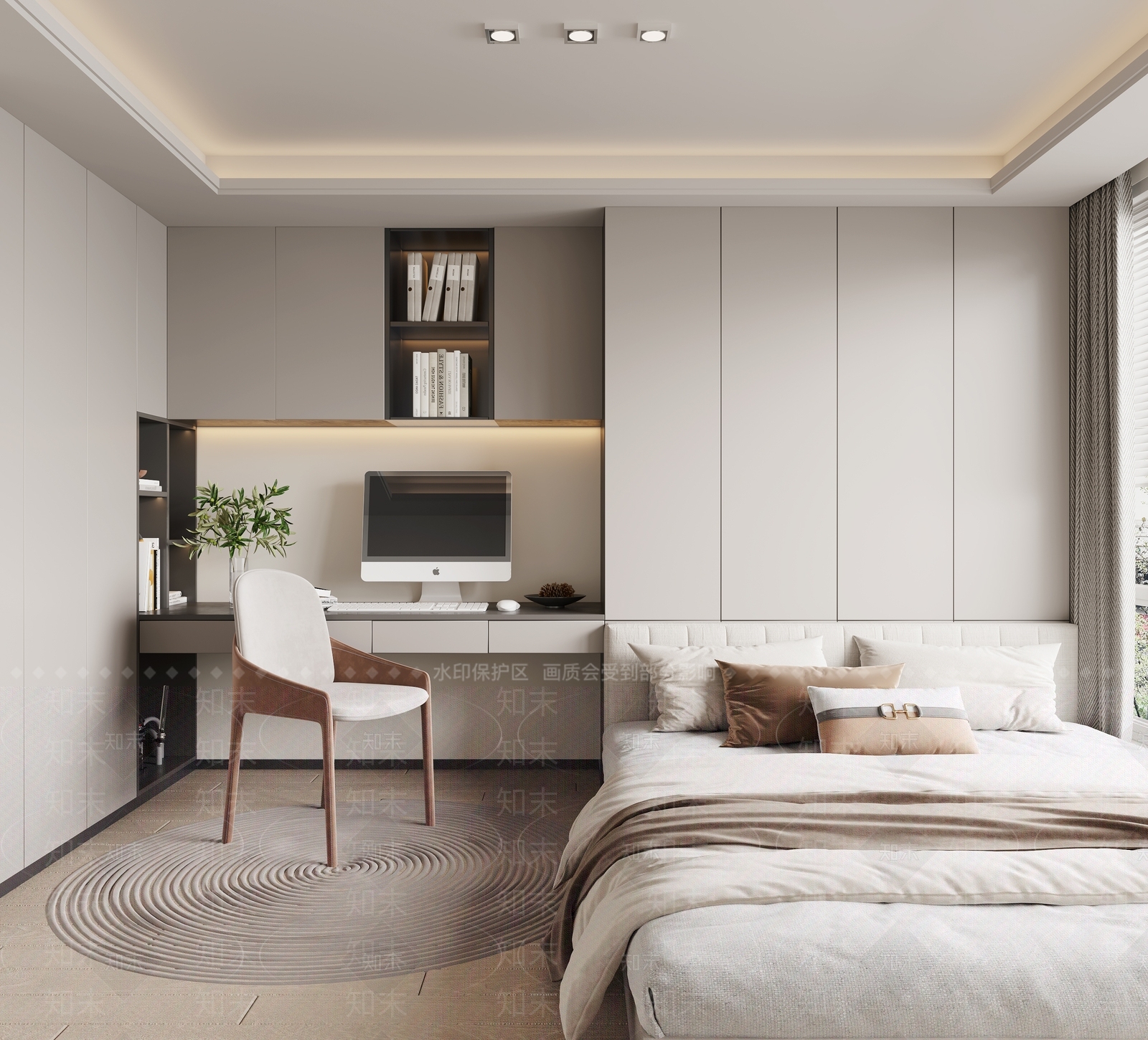 现代榻榻米卧室3D模型下载【ID:1130079473】