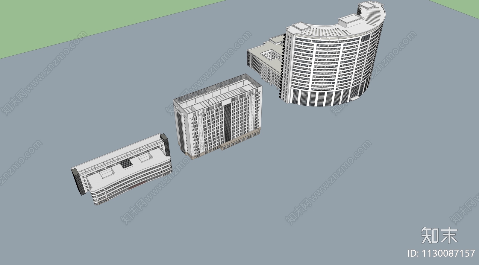 现代医疗建筑SU模型下载【ID:1130087157】