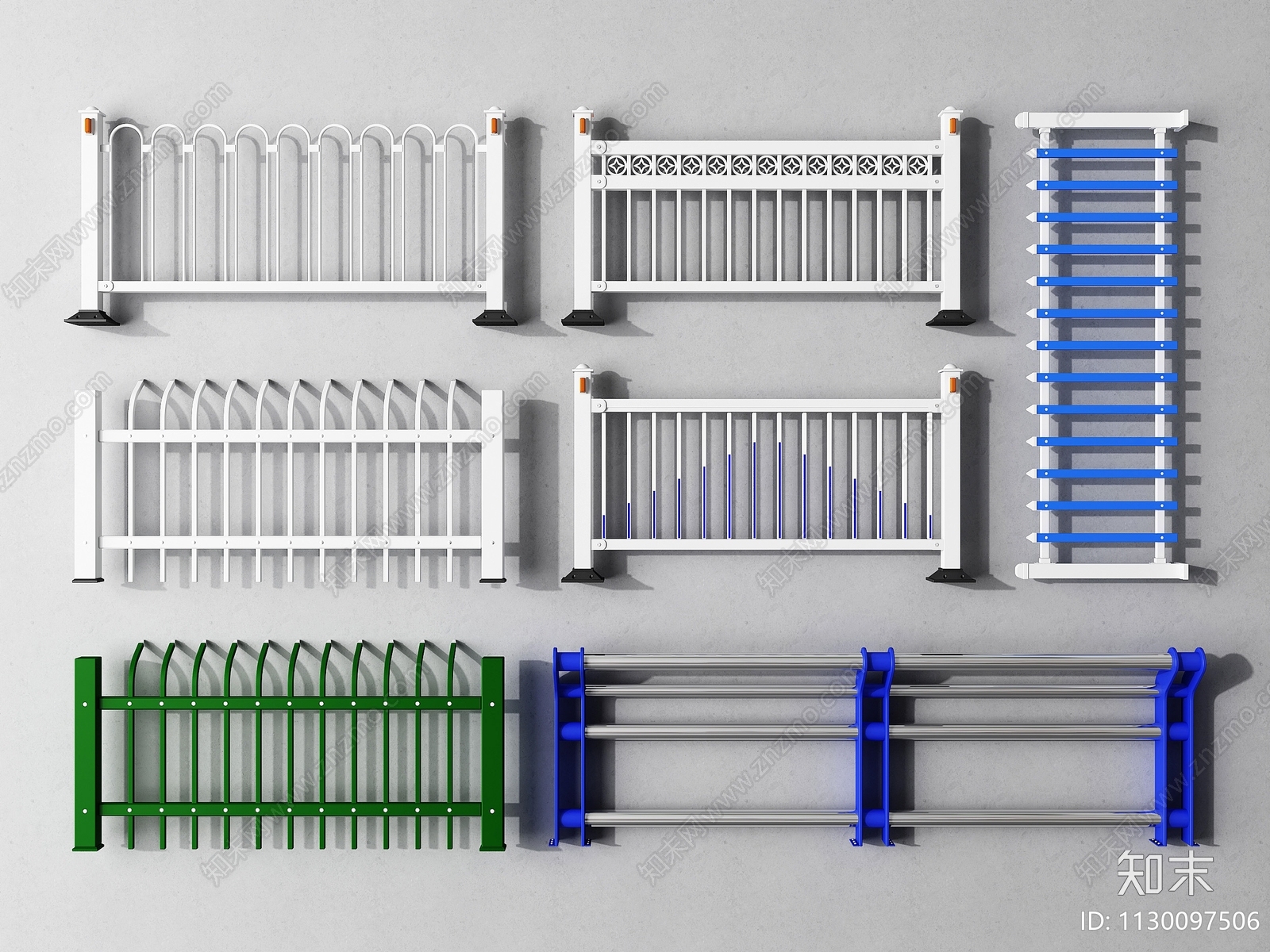 现代道路护栏3D模型下载【ID:1130097506】