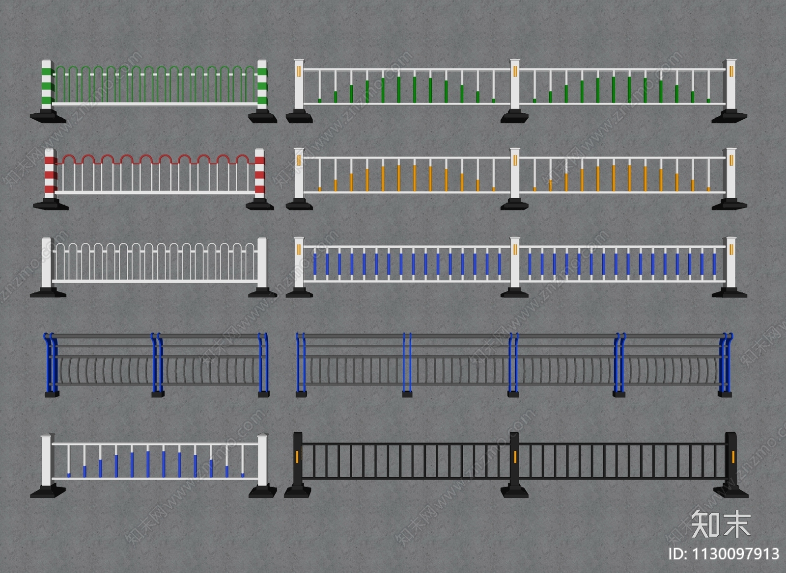 现代道路护栏SU模型下载【ID:1130097913】