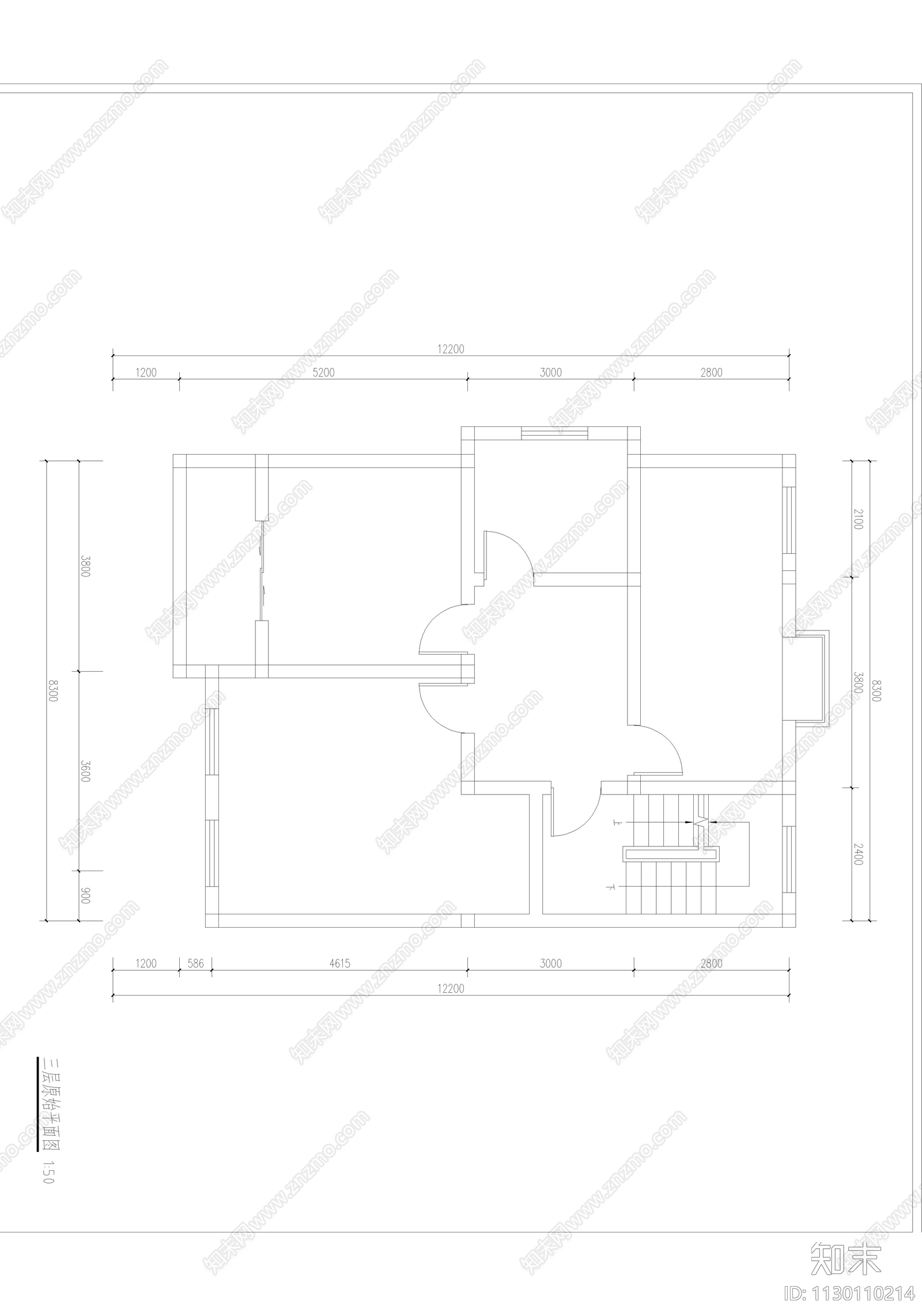 广陈自建别墅cad施工图下载【ID:1130110214】