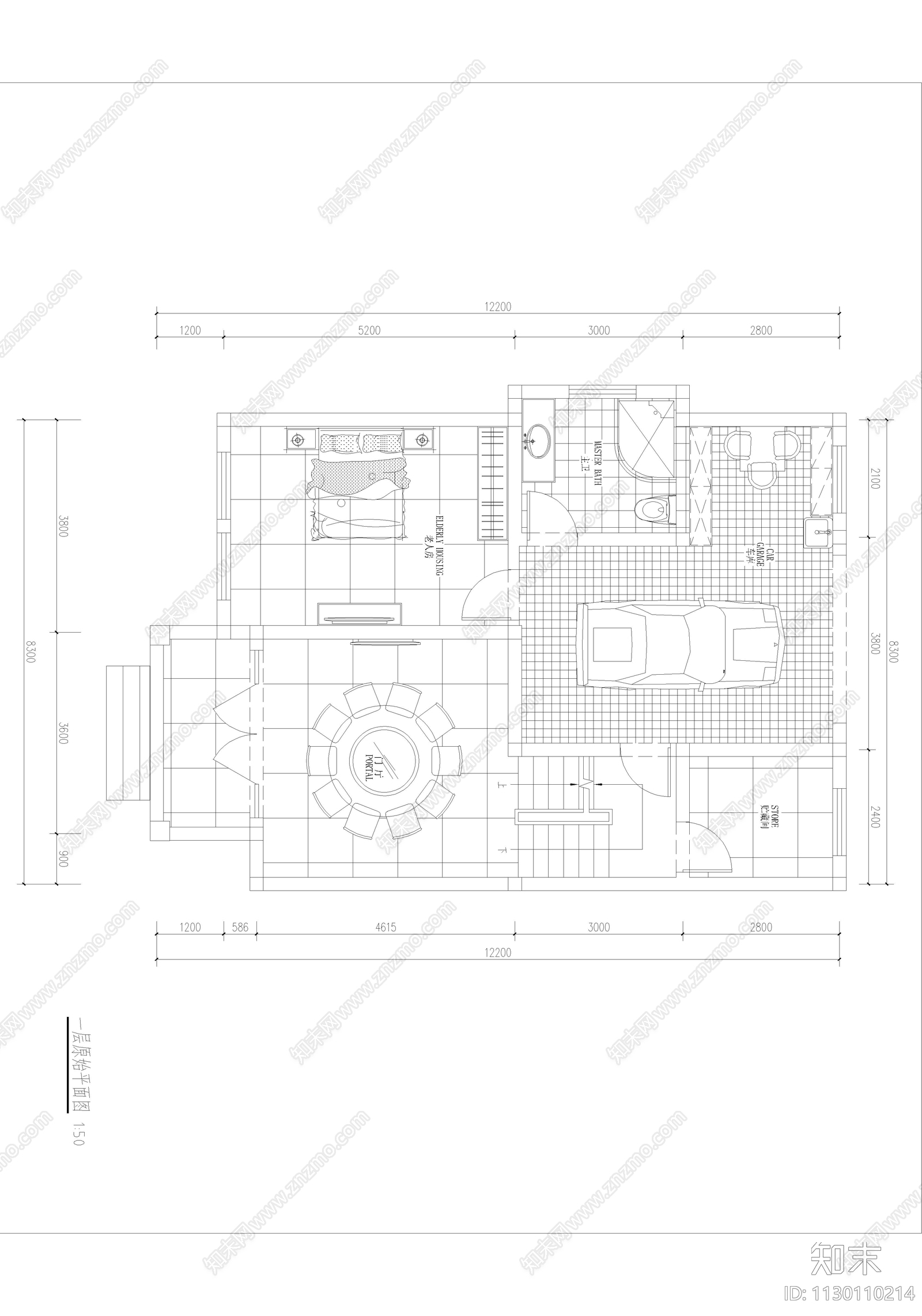 广陈自建别墅cad施工图下载【ID:1130110214】