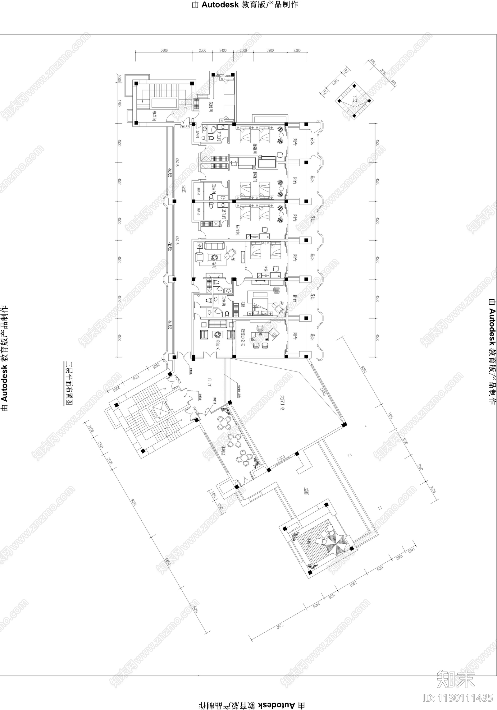 会所cad施工图下载【ID:1130111435】