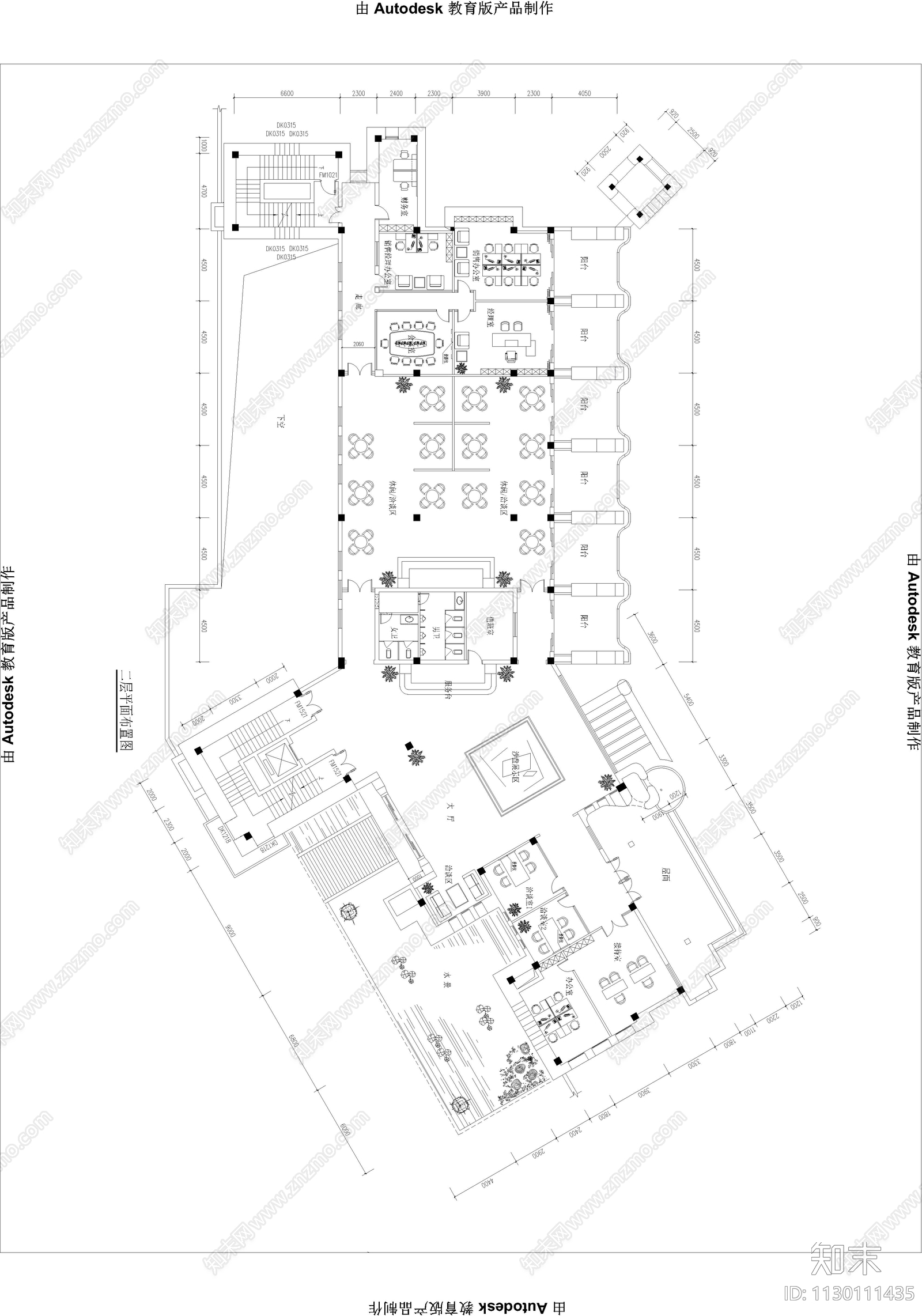 会所cad施工图下载【ID:1130111435】