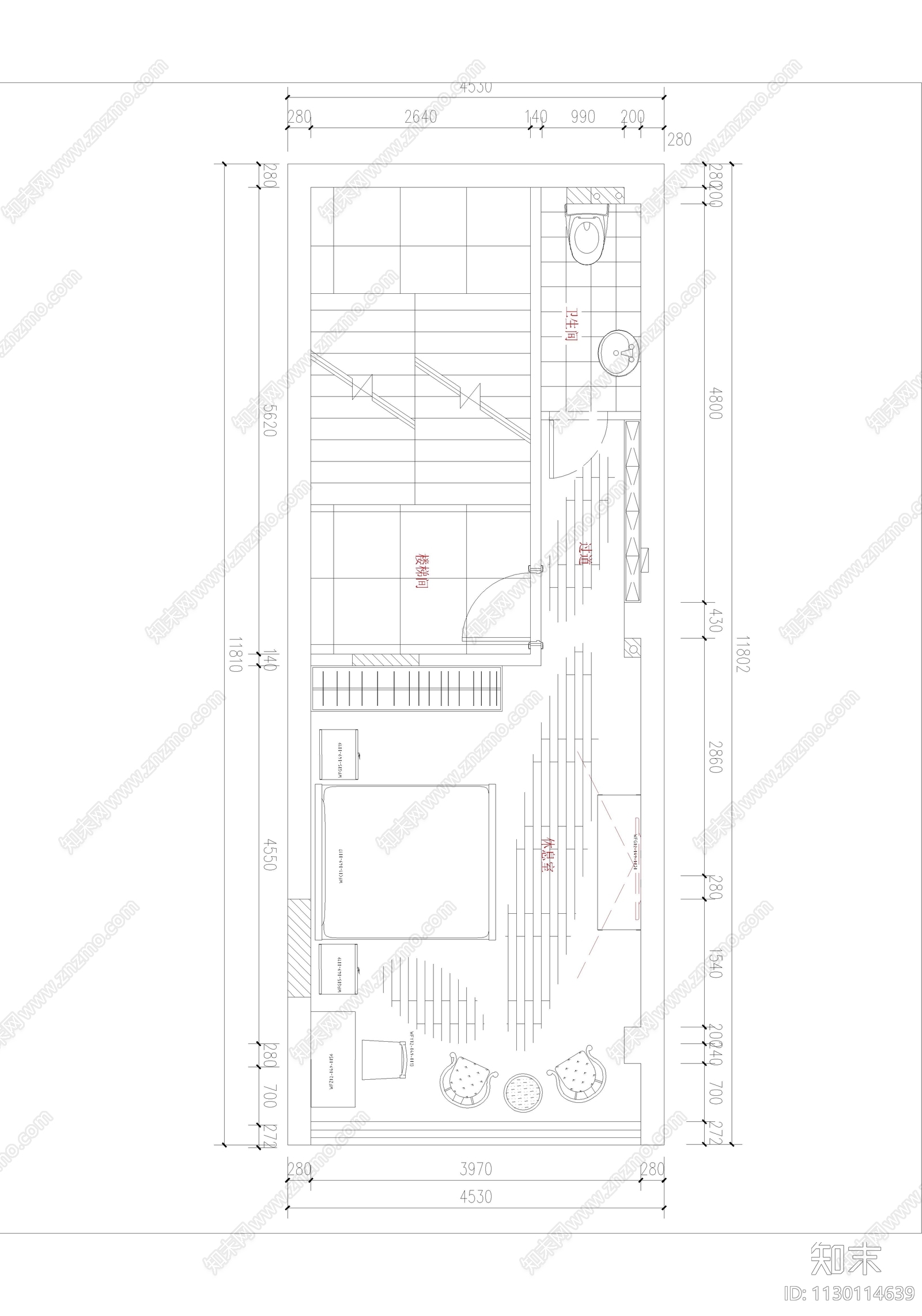 办公室cad施工图下载【ID:1130114639】