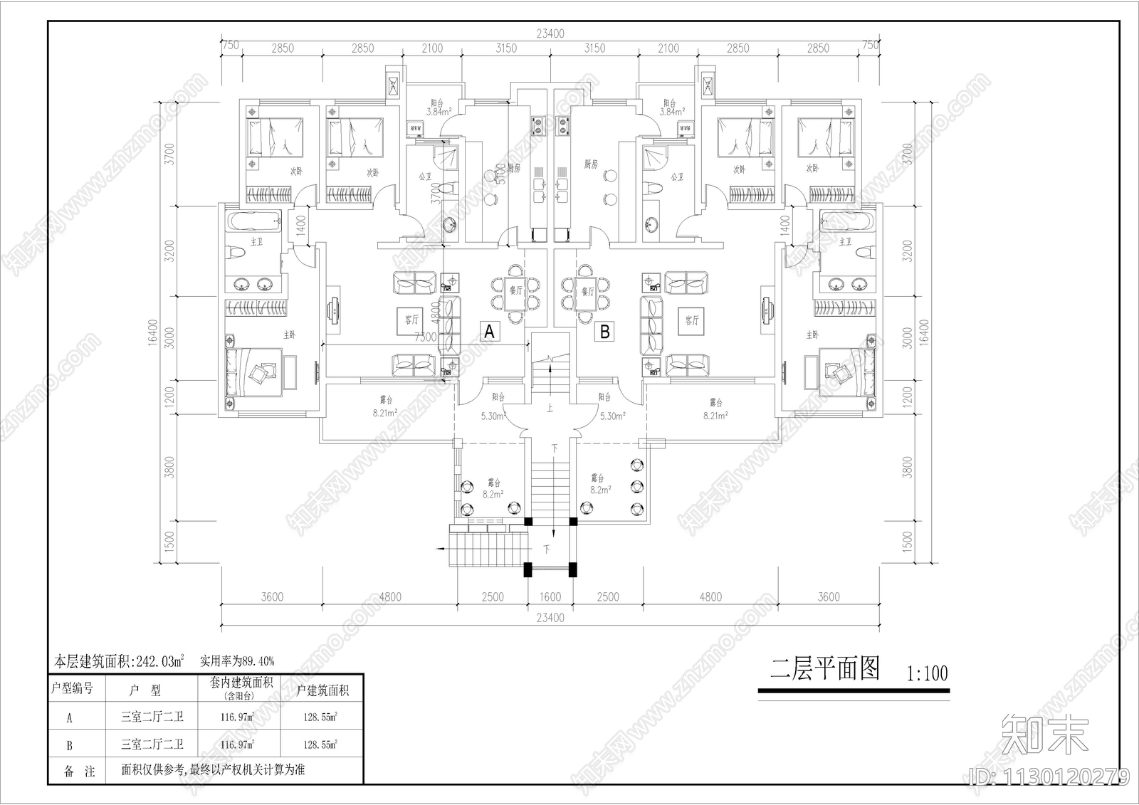 居住区建筑图cad施工图下载【ID:1130120279】