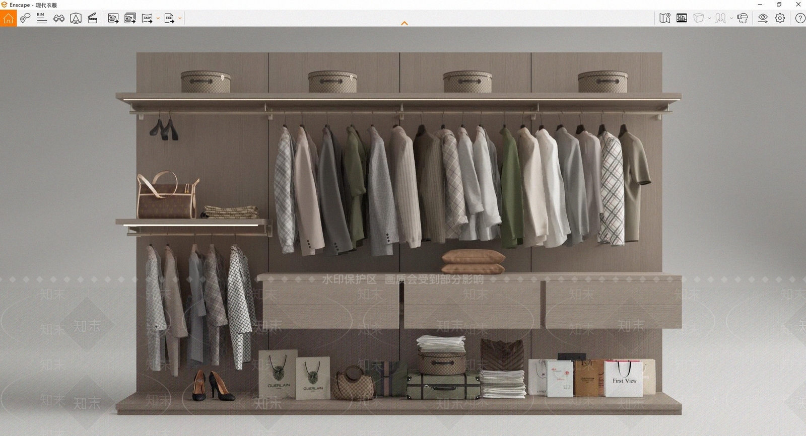 衣服SU模型下载【ID:1130121269】