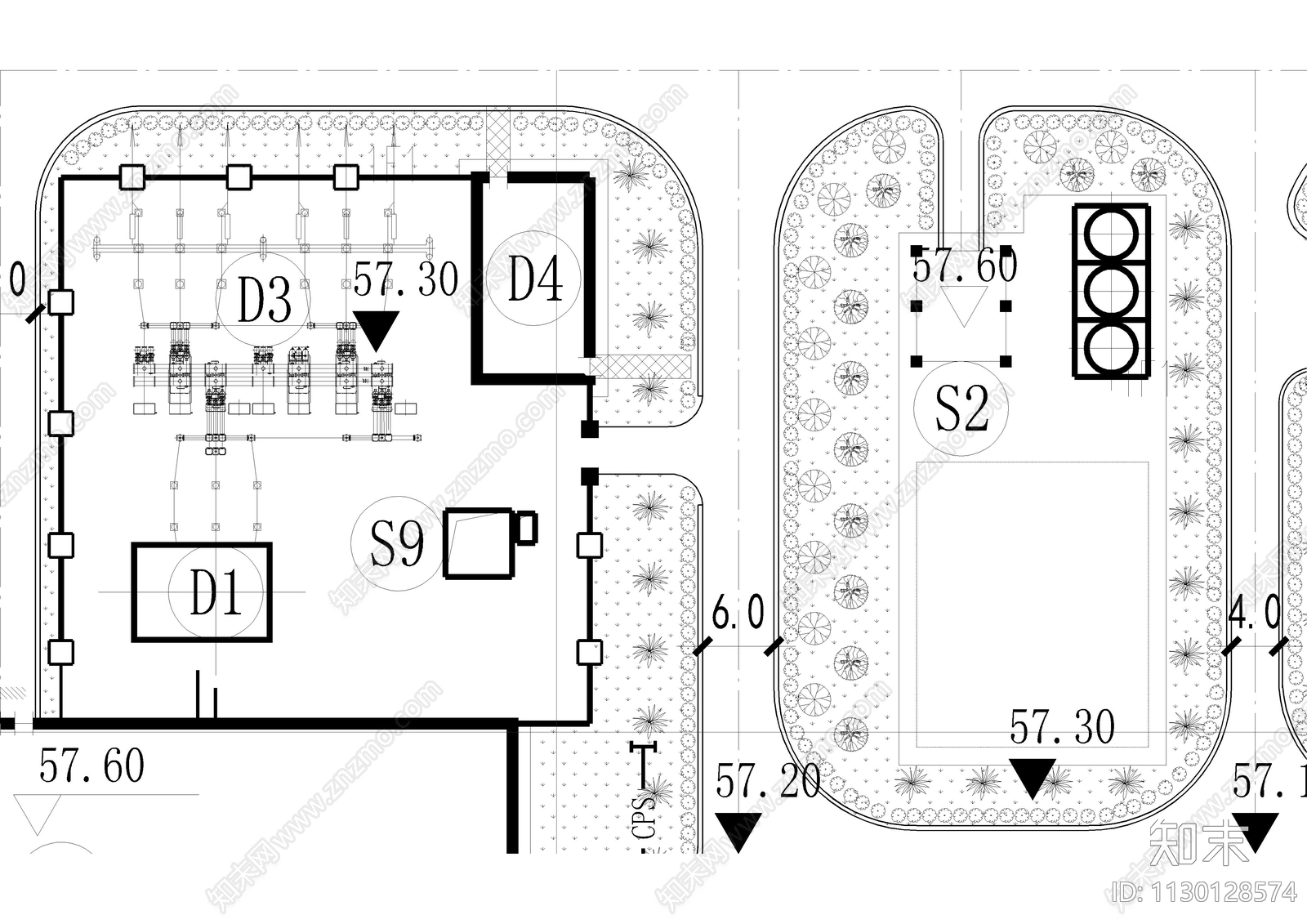 热电联产项目厂区规划平面施工图下载【ID:1130128574】