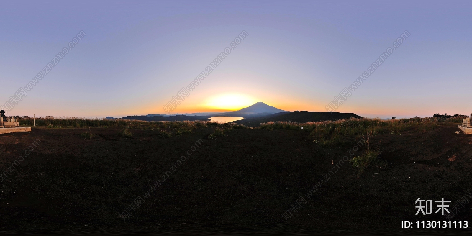 HDR寂静荒野山地黄昏贴图下载【ID:1130131113】