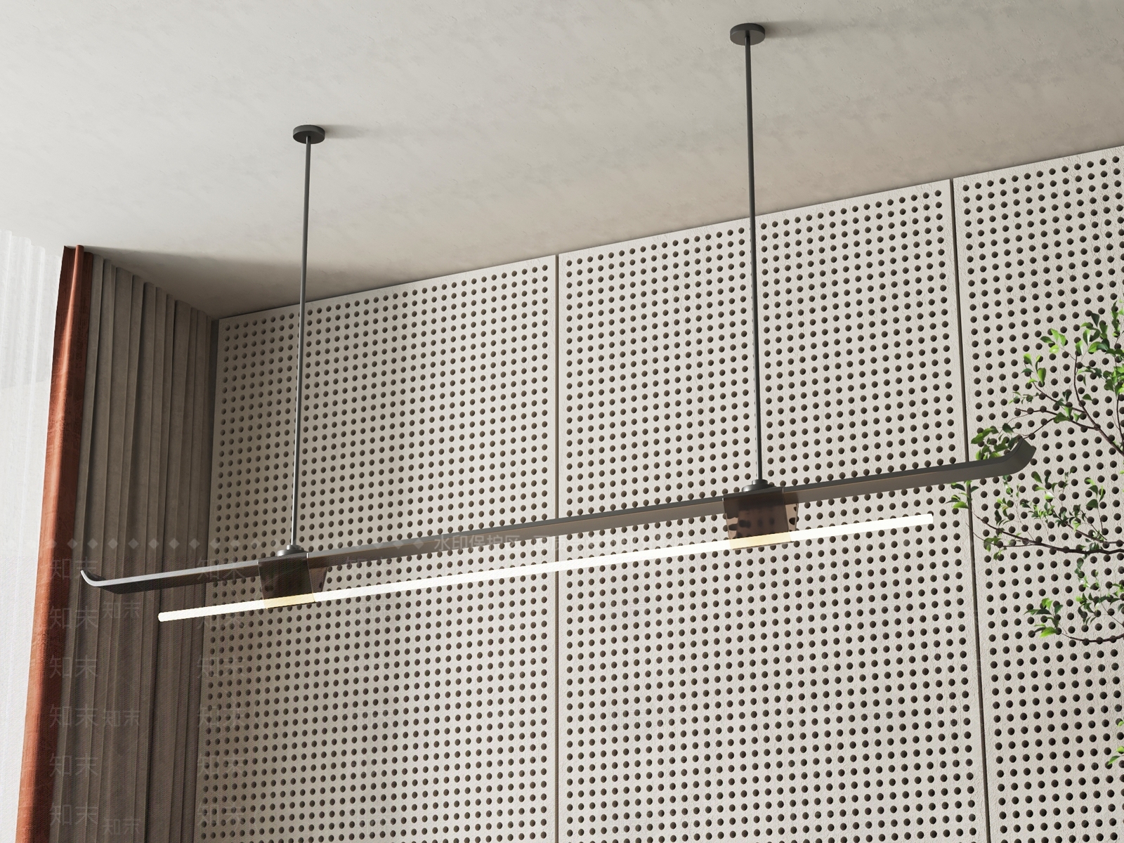 新中式茶室吊灯3D模型下载【ID:1130131125】