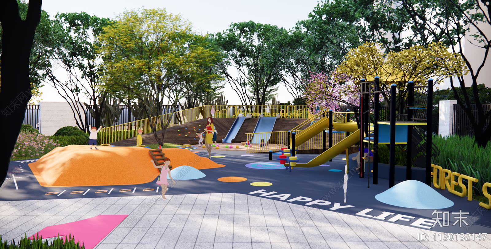 幼儿园景观全套施工图下载【ID:1130132147】
