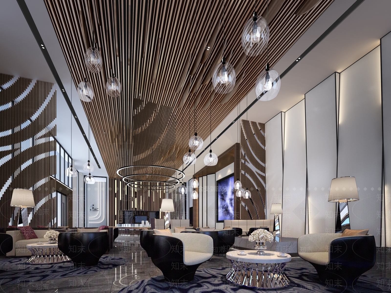 现代售楼大厅3D模型下载【ID:1130132331】