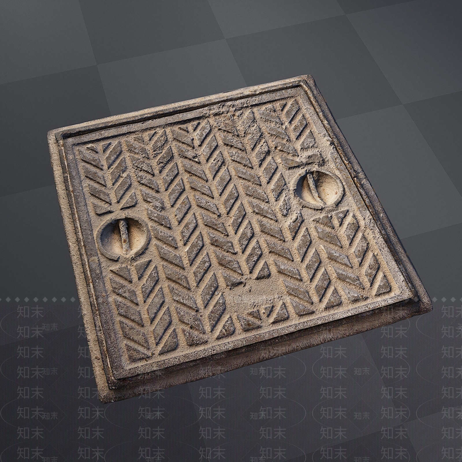 现代室外下水道井盖3D模型下载【ID:1130142046】