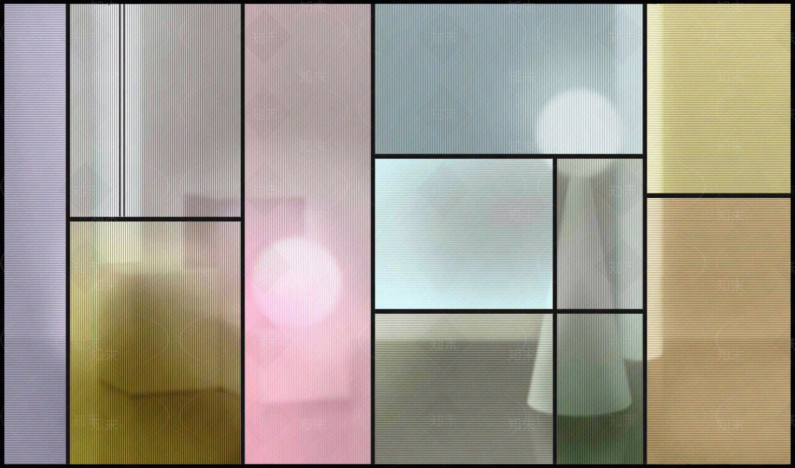 彩色长虹艺术玻璃贴图下载【ID:1130143349】