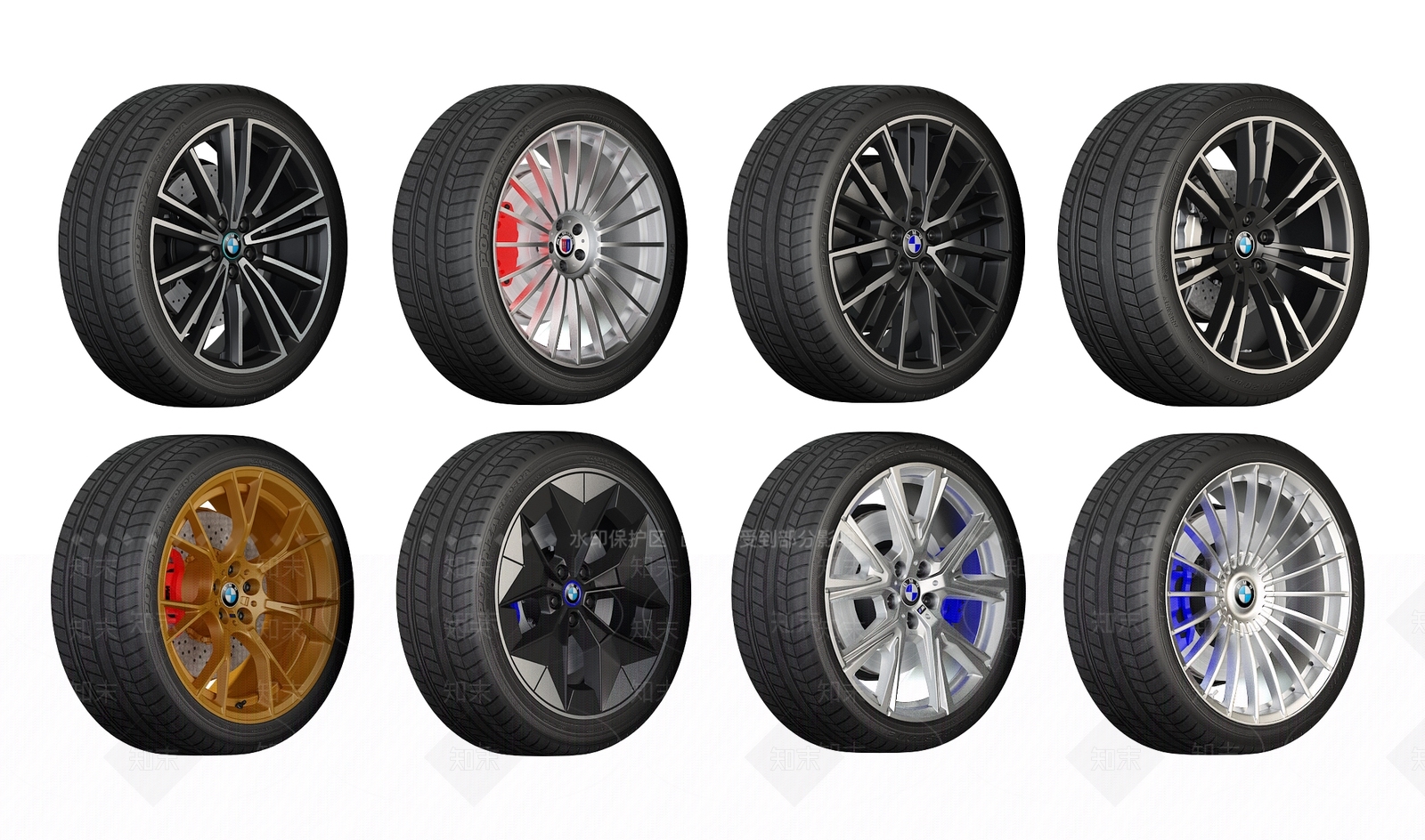 汽车轮胎3D模型下载【ID:1132619766】