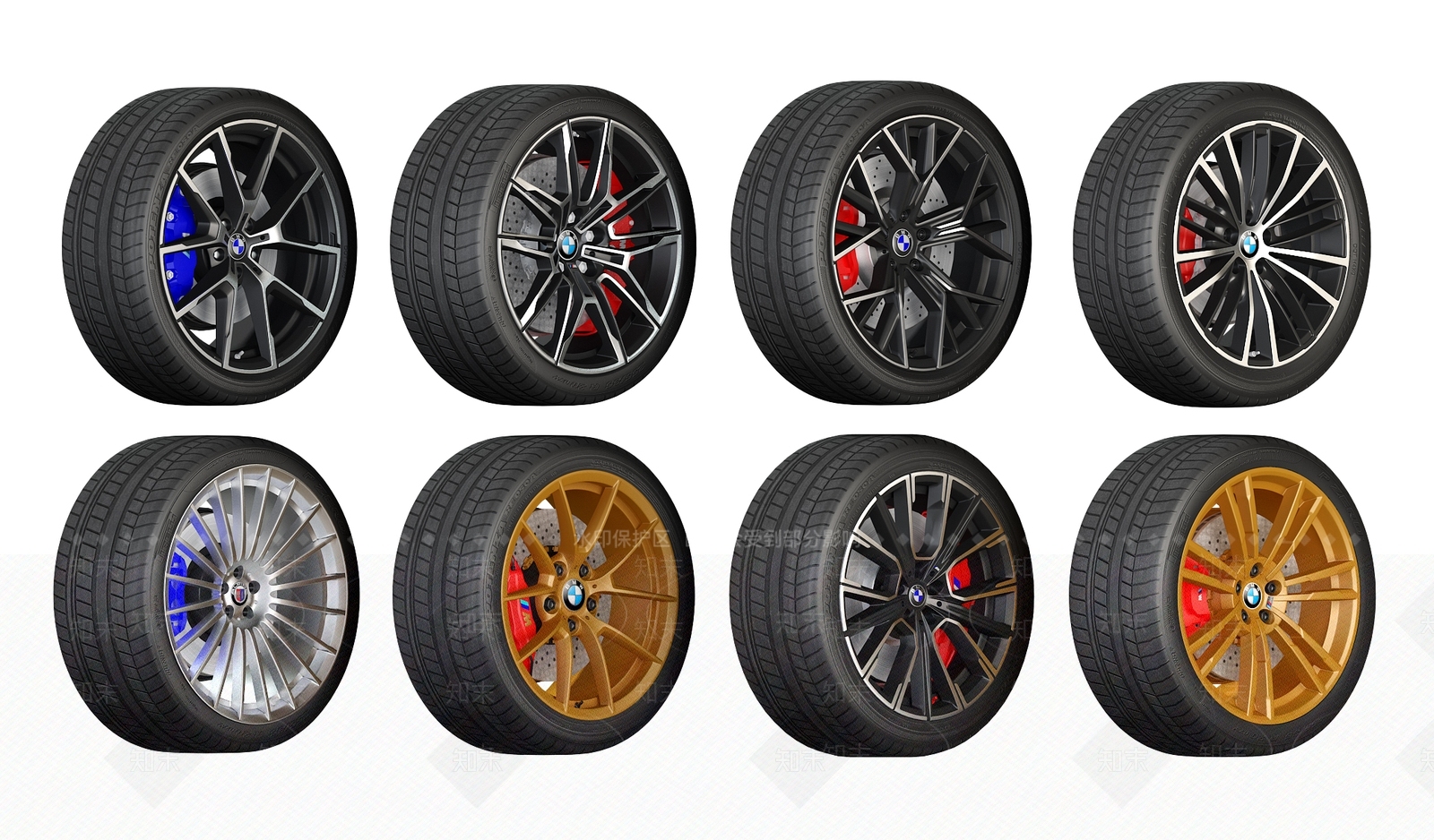 汽车轮胎3D模型下载【ID:1132619709】