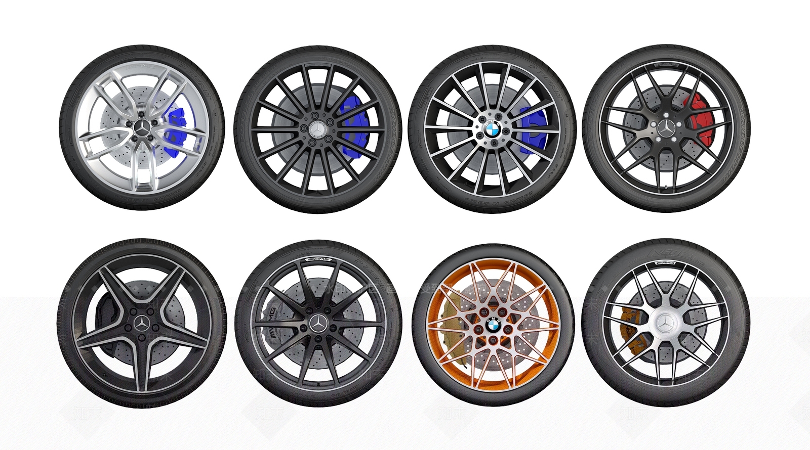 汽车轮胎3D模型下载【ID:1130152146】