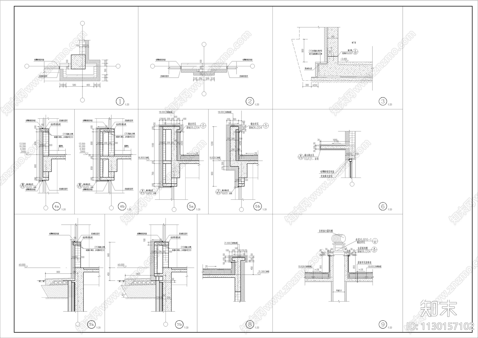 5层养老院建筑cad施工图下载【ID:1130157102】