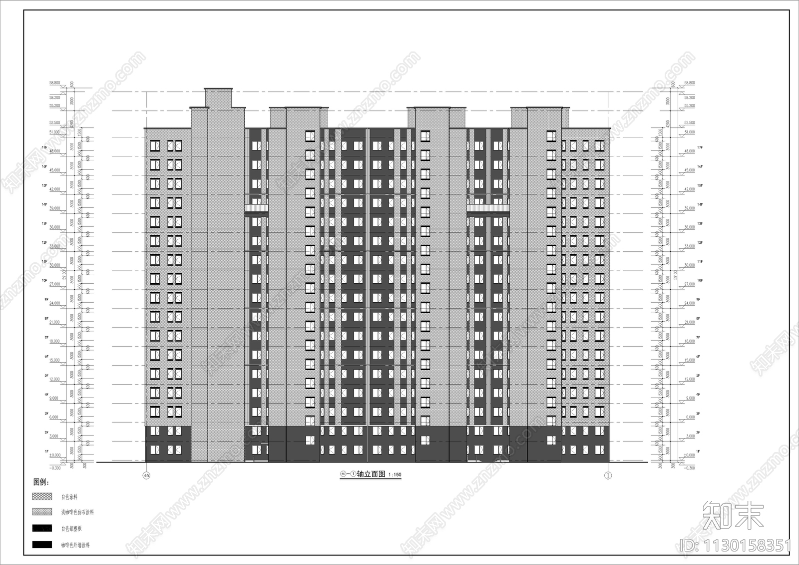 桦南住宅建筑cad施工图下载【ID:1130158351】