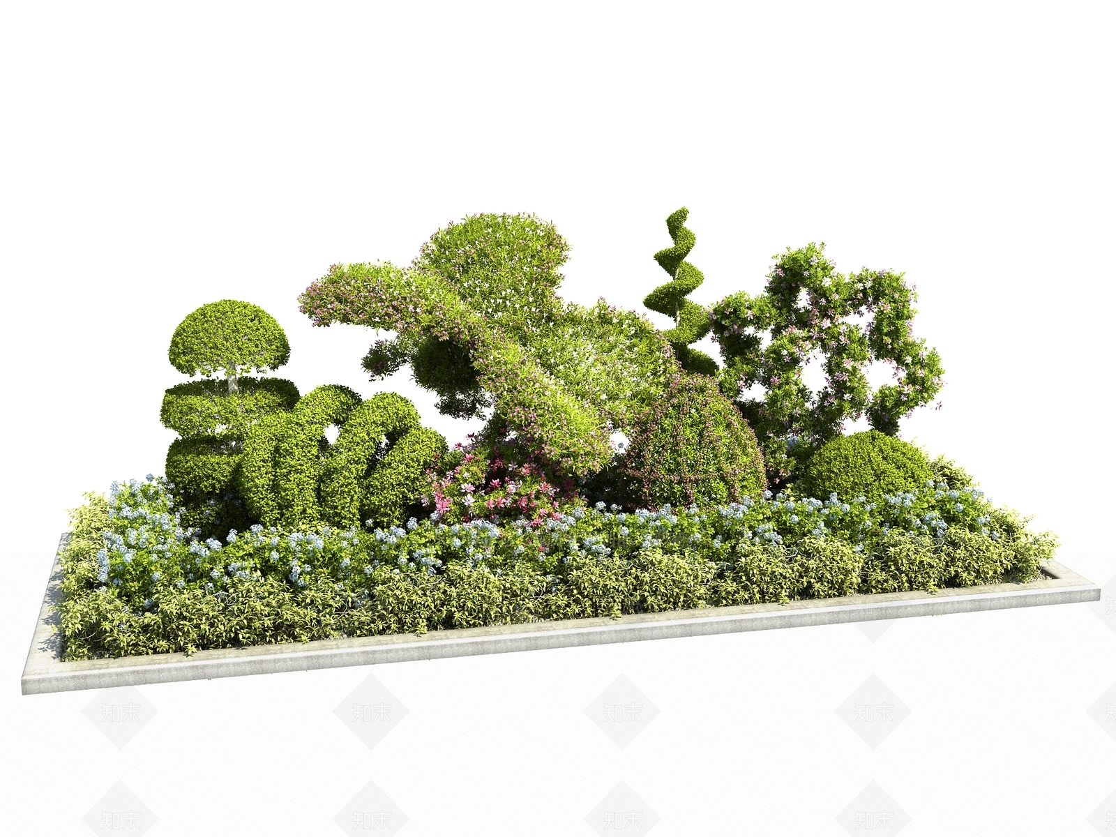 花坛3D模型下载【ID:1130208851】