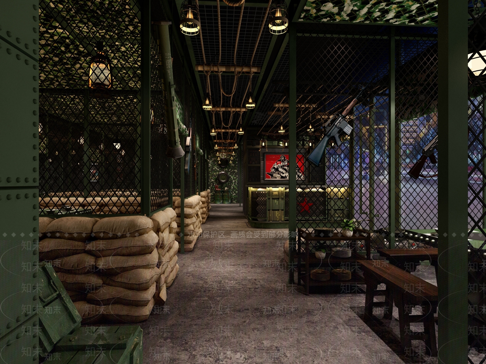 工业风主题火锅店3D模型下载【ID:1130167104】